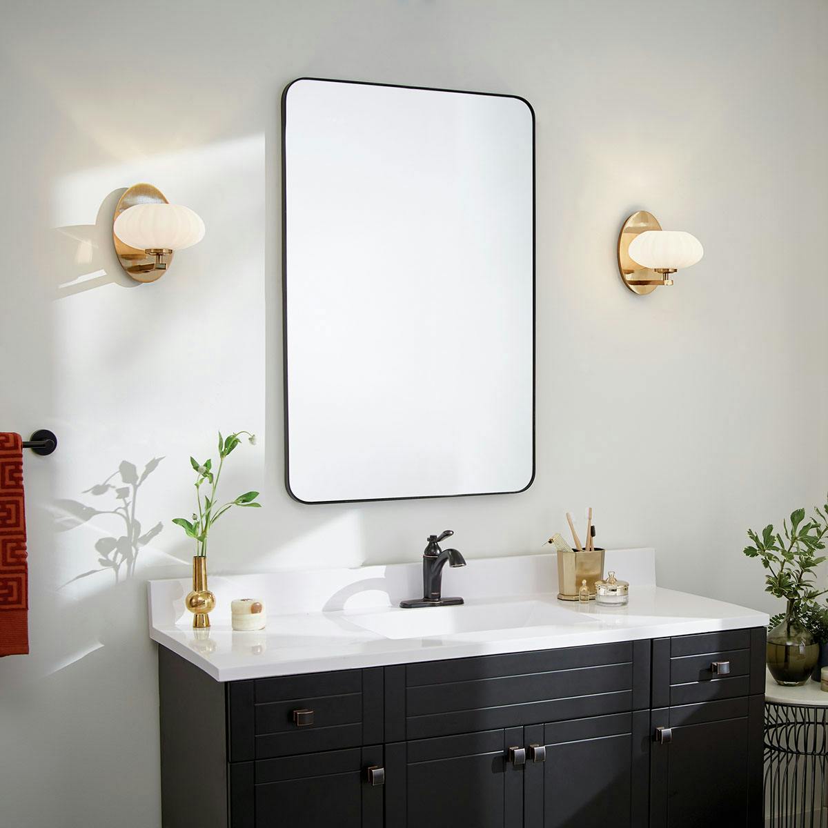 Day time Bathroom featuring Pim vanity light 52229FXG