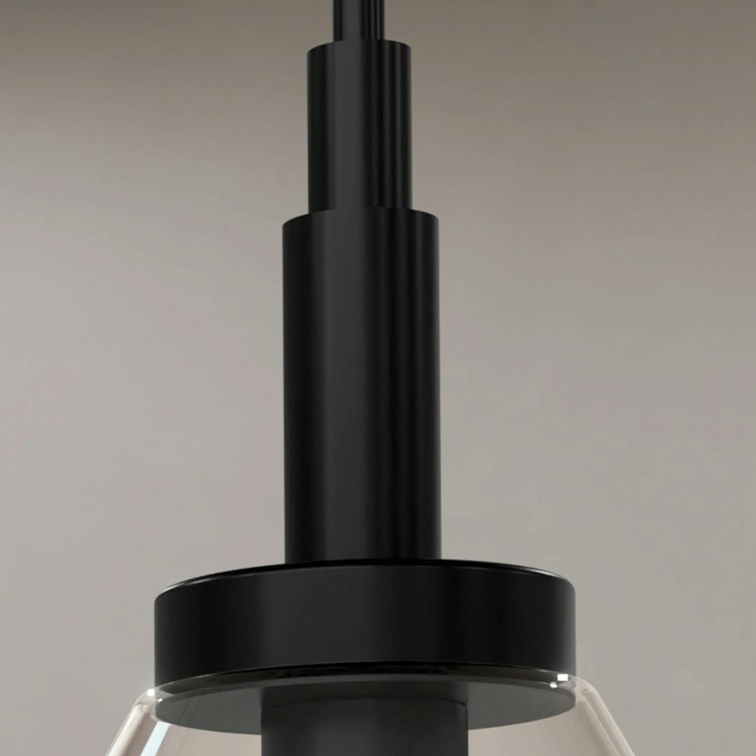Day time kitchen featuring the Madden 15 Inch 1 Light Mini Pendant with Clear Glass in Black