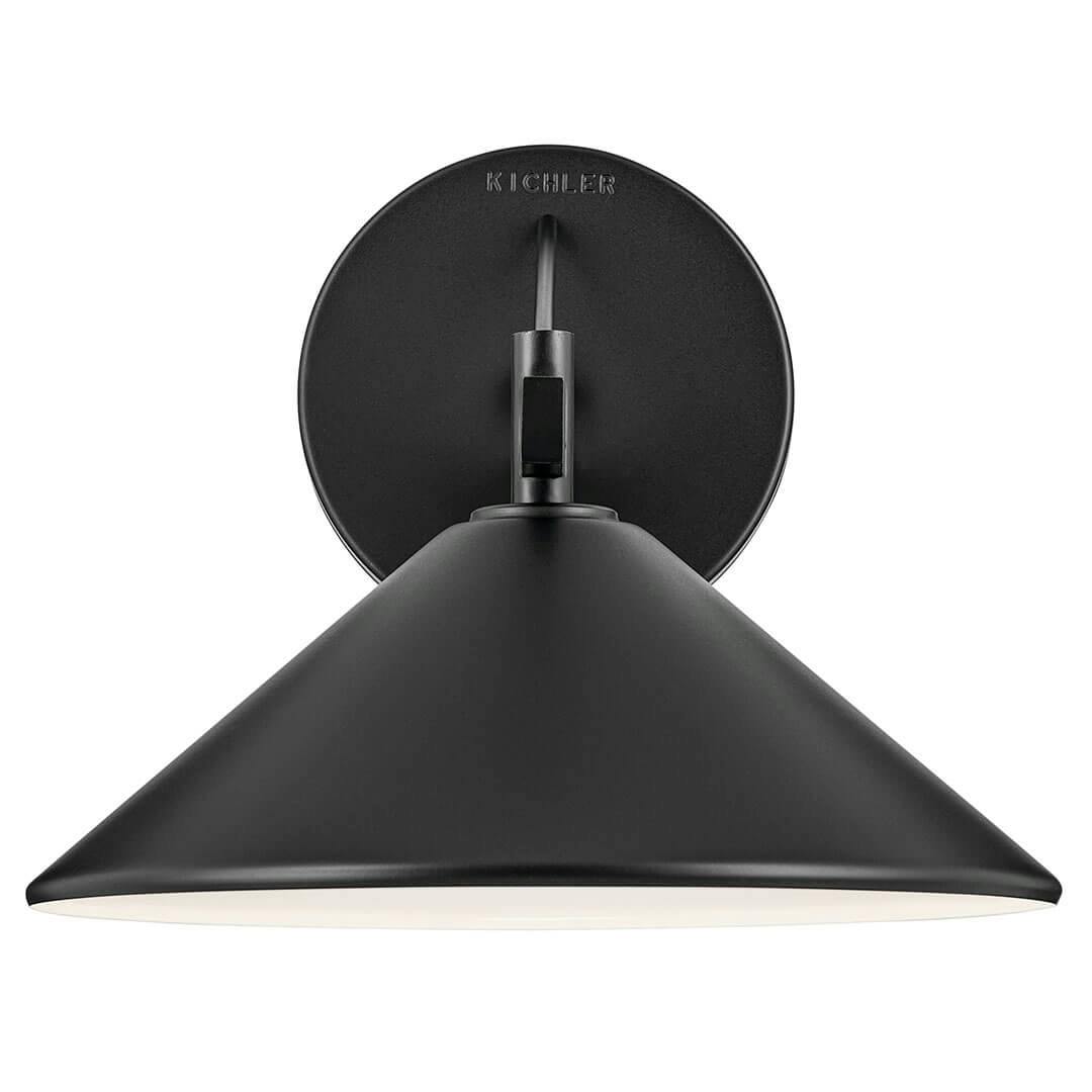 Front view of the Ripley 12" 1-Light Outdoor Wall Light in Black on a white background