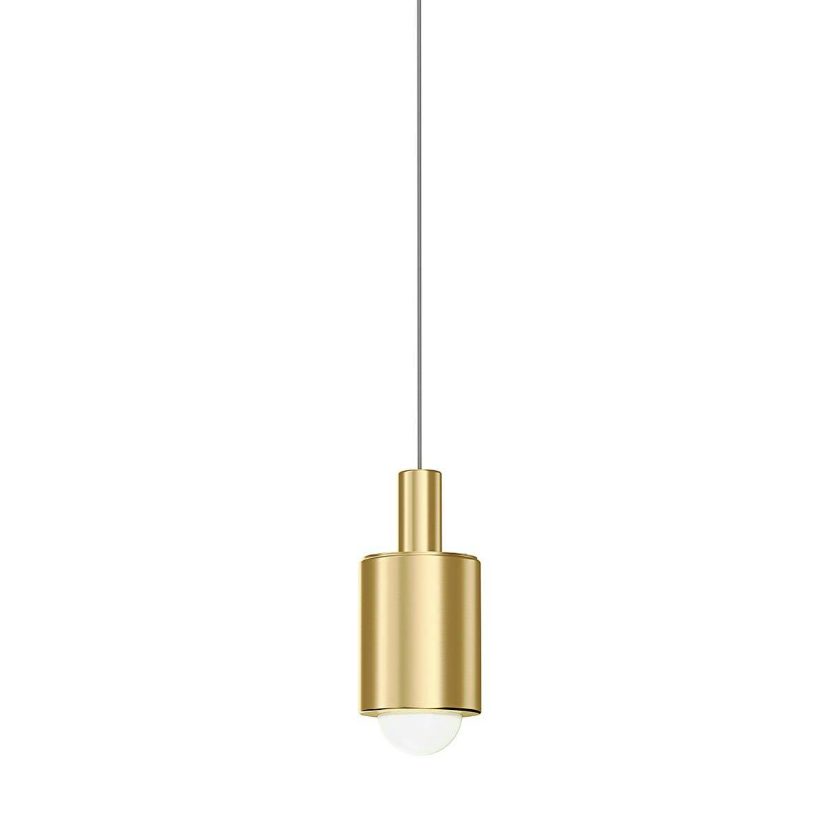 Close up of Keele 6" 1 Light LED Pendant Champagne Gold on a white background