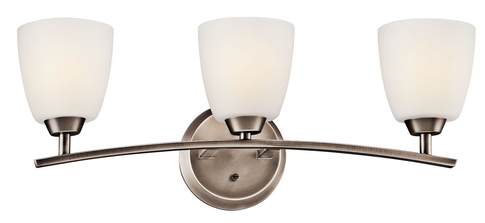 Granby 3 Light Vanity Light in Pewter on a white background