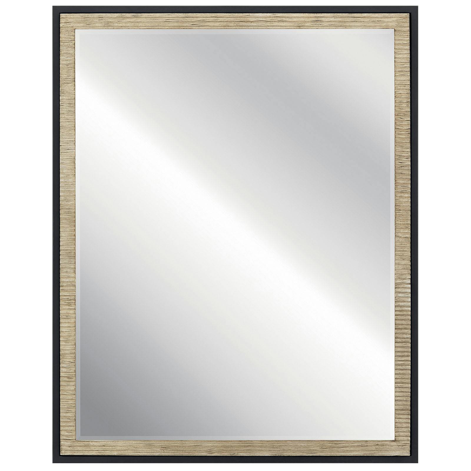 Millwright Mirror Distressed Antique Gray on a white background