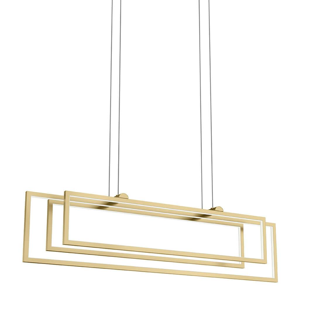 Jestin 38 Inch LED Linear Pendant in a Champange Gold finish on a white background
