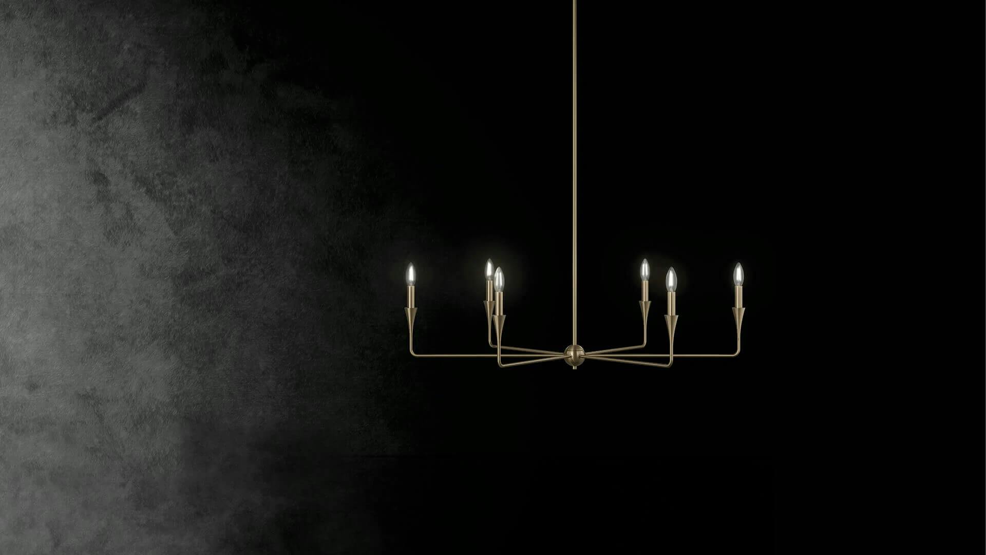 Alvaro chandelier on dark background.