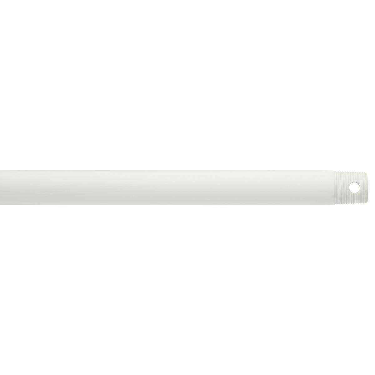 Dual Threaded 12" Downrod White on a white background