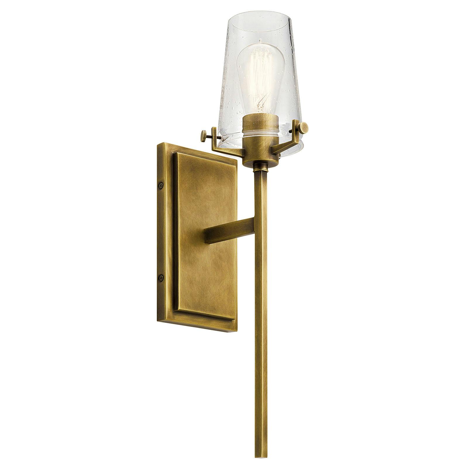 Alton 22" Sconce Seeded Glass & Brass on a white background