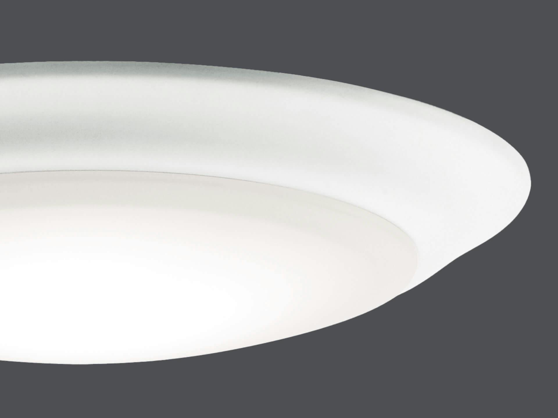 Close up of a low profile downlight.
