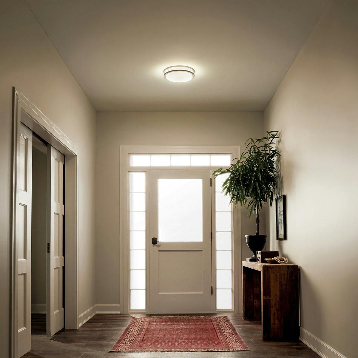 Day time Hallway image featuring Avon flush mount light 10769NILED