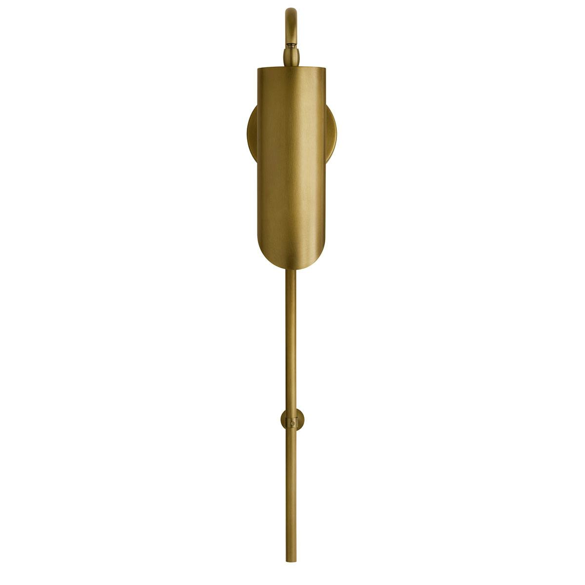 Front view of the Trentino 1 Light Sconce Natural Brass on a white background