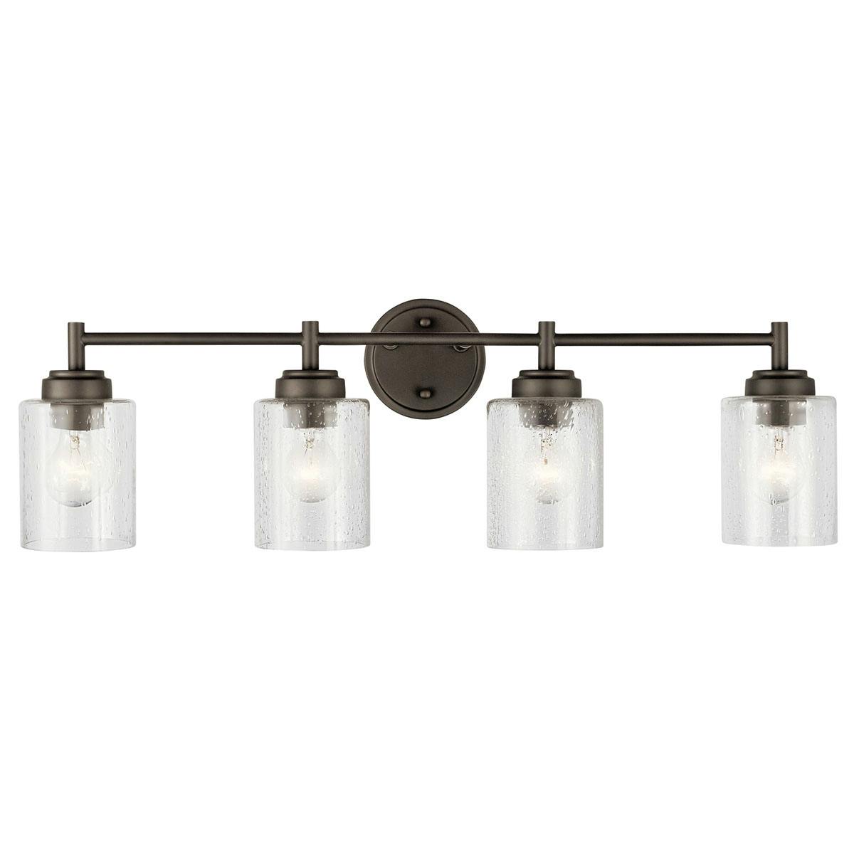 The Winslow 30" Vanity Light Olde Bronze facing down on a white background
