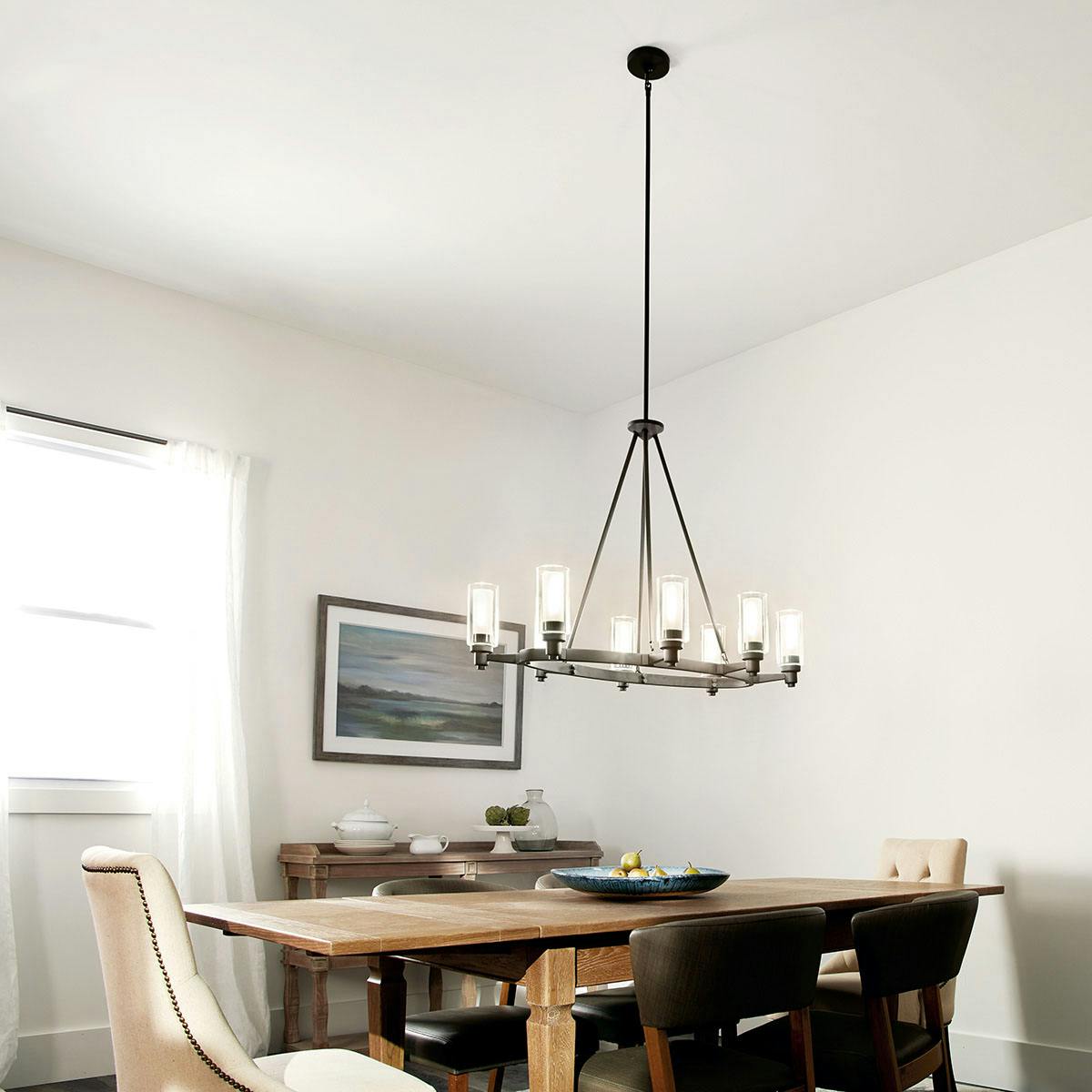 Day time dining room image featuring Circolo chandelier 2345OZ