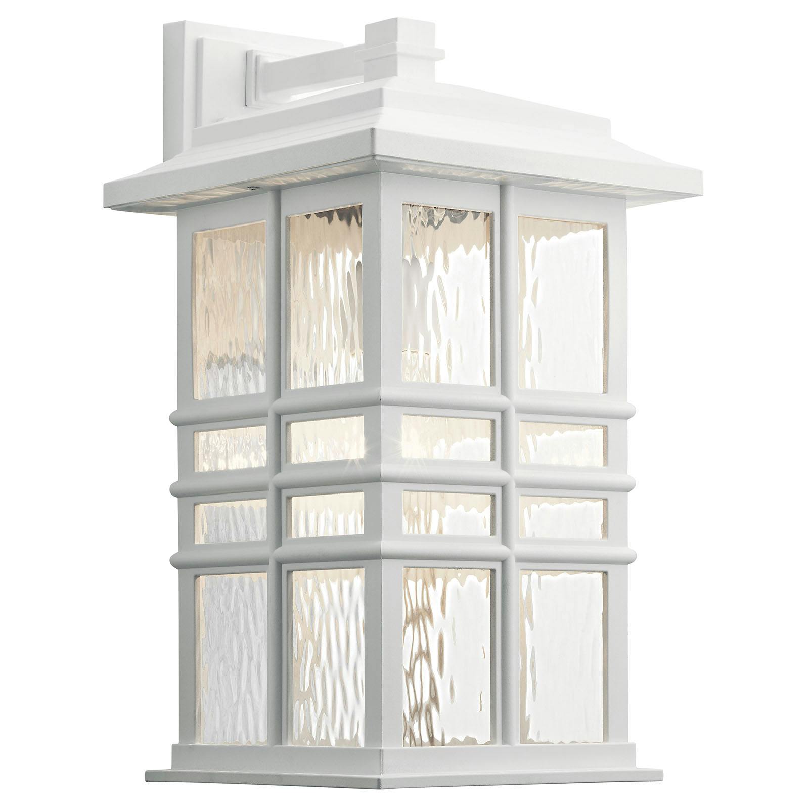 Beacon Square 17.5" Wall Light in White on a white background
