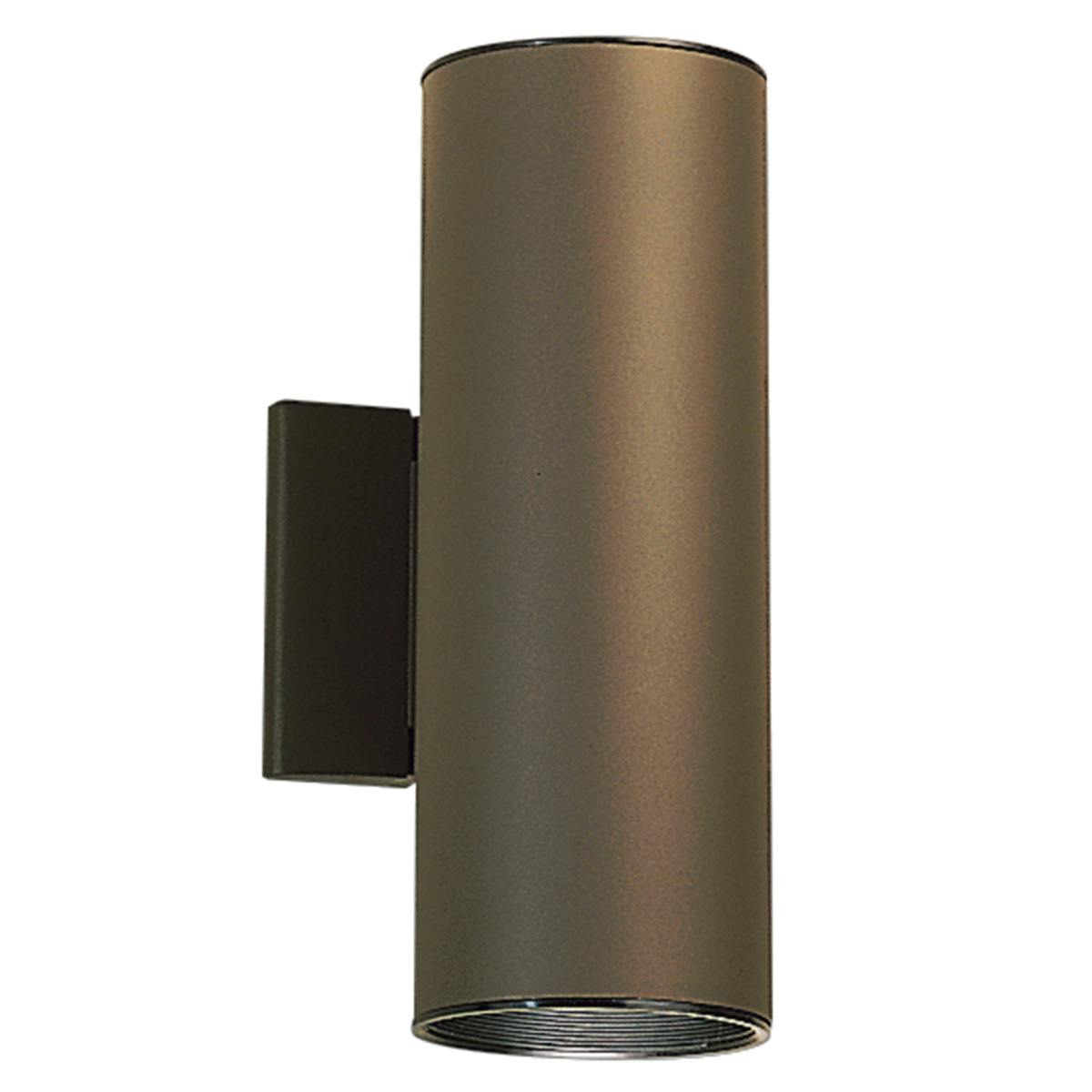 Cylinder 12" Wall Light in Bronze on a white background