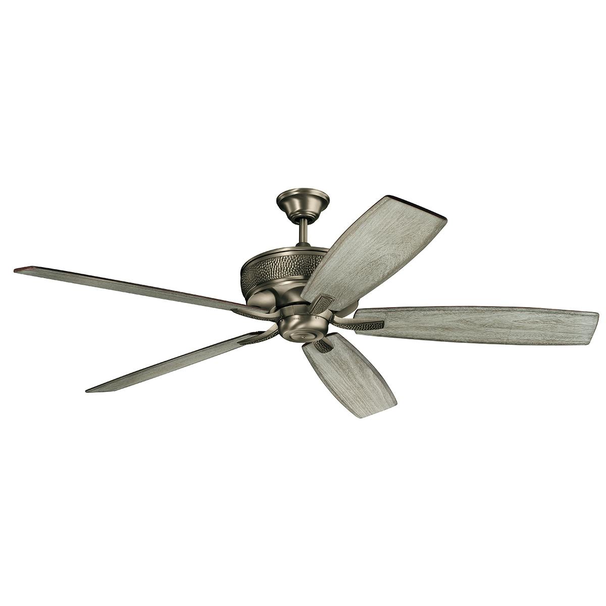 Monarch 70" Fan Burnished in Pewter on a white background