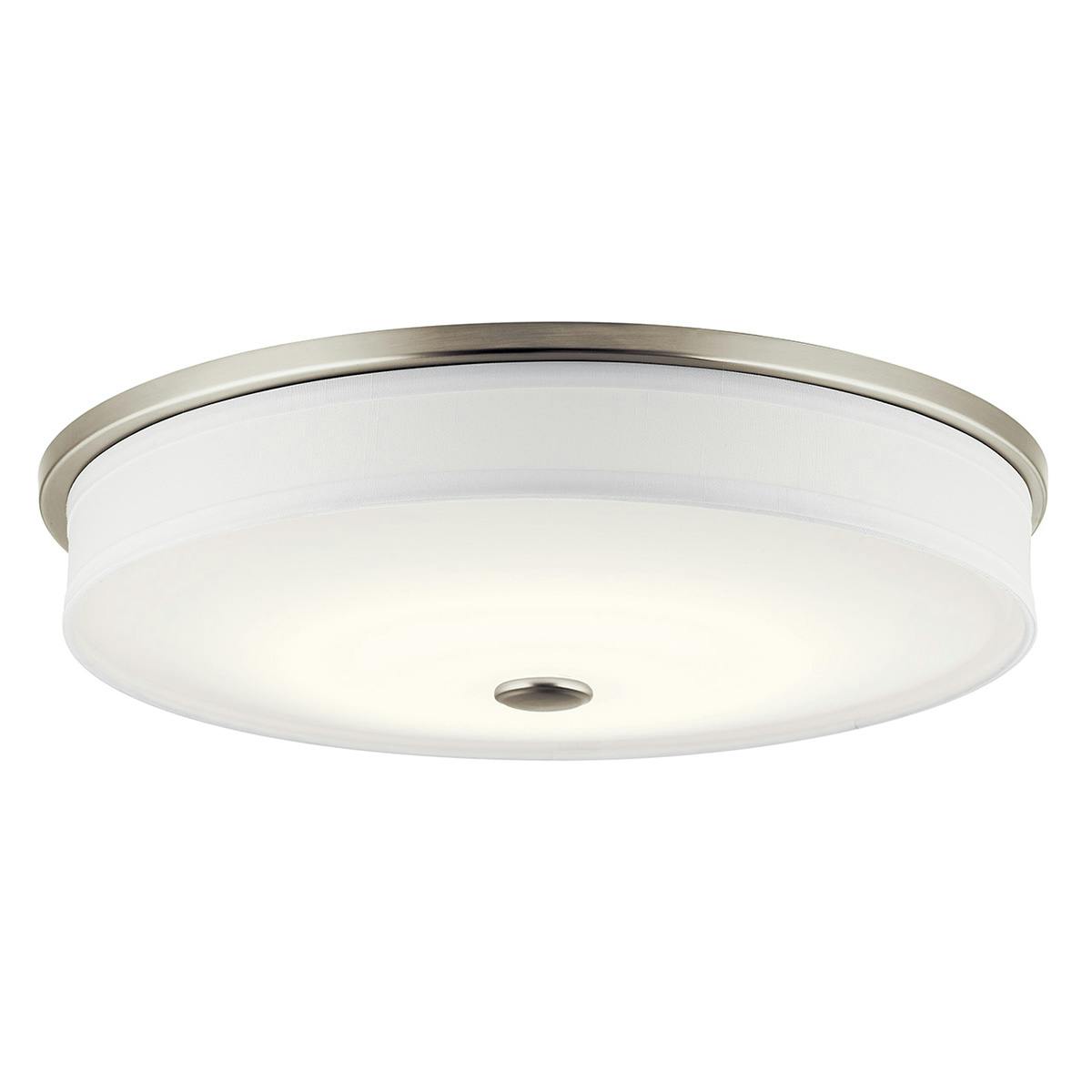Ceiling Space 17.25" Flush Mount Nickel on a white background
