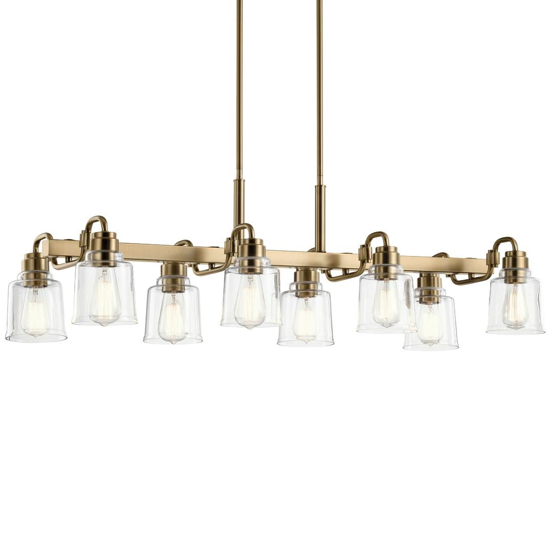 Aivian™ 42"  Linear Chandelier Brass on a white background