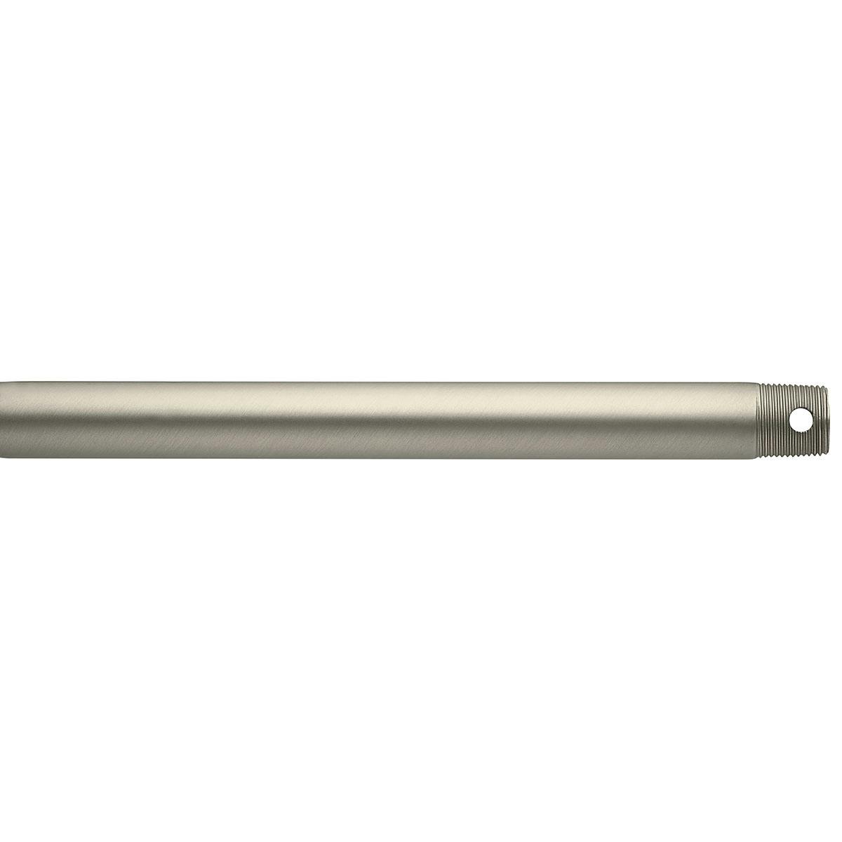 Dual Threaded 24" Downrod Brushed Nickel on a white background