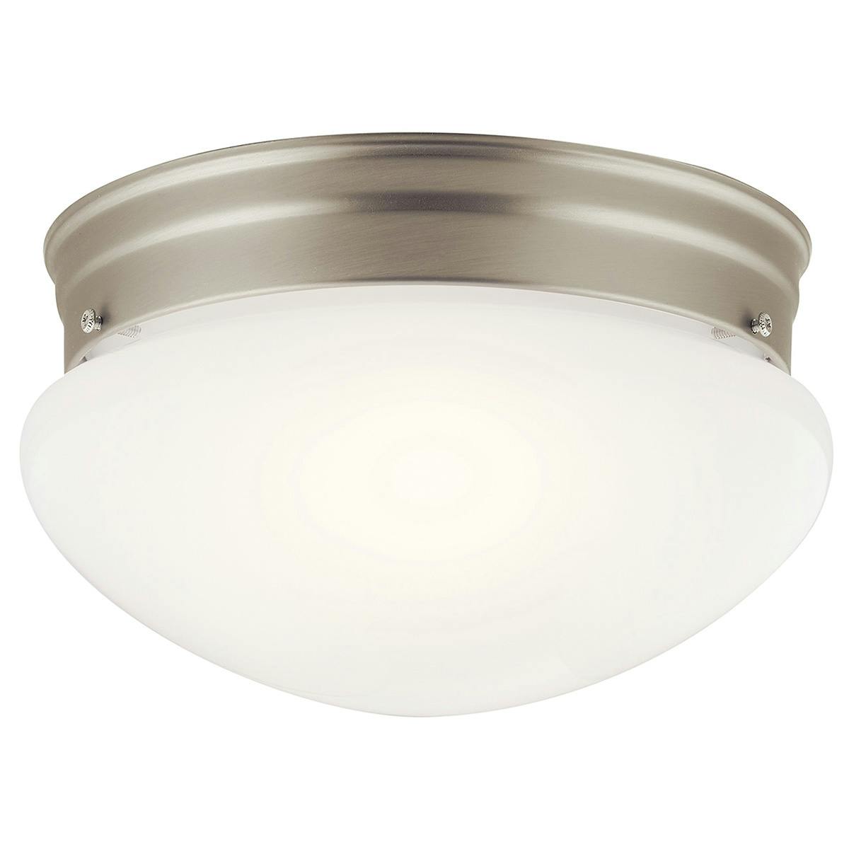 Ceiling Space 2 Light Flush Mount Nickel on a white background