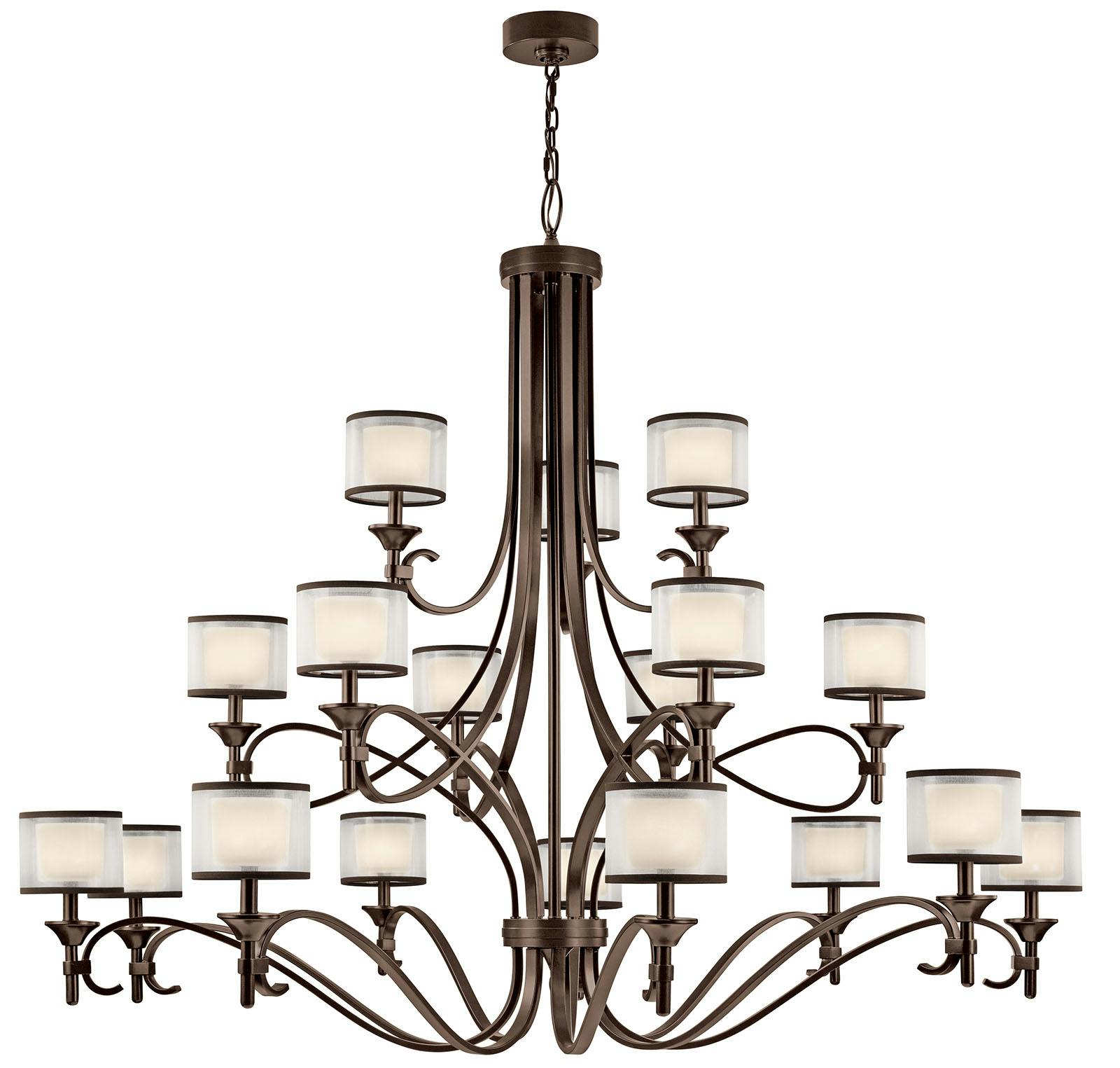 Lacey 18 Light Grand Chandelier Bronze on a white background