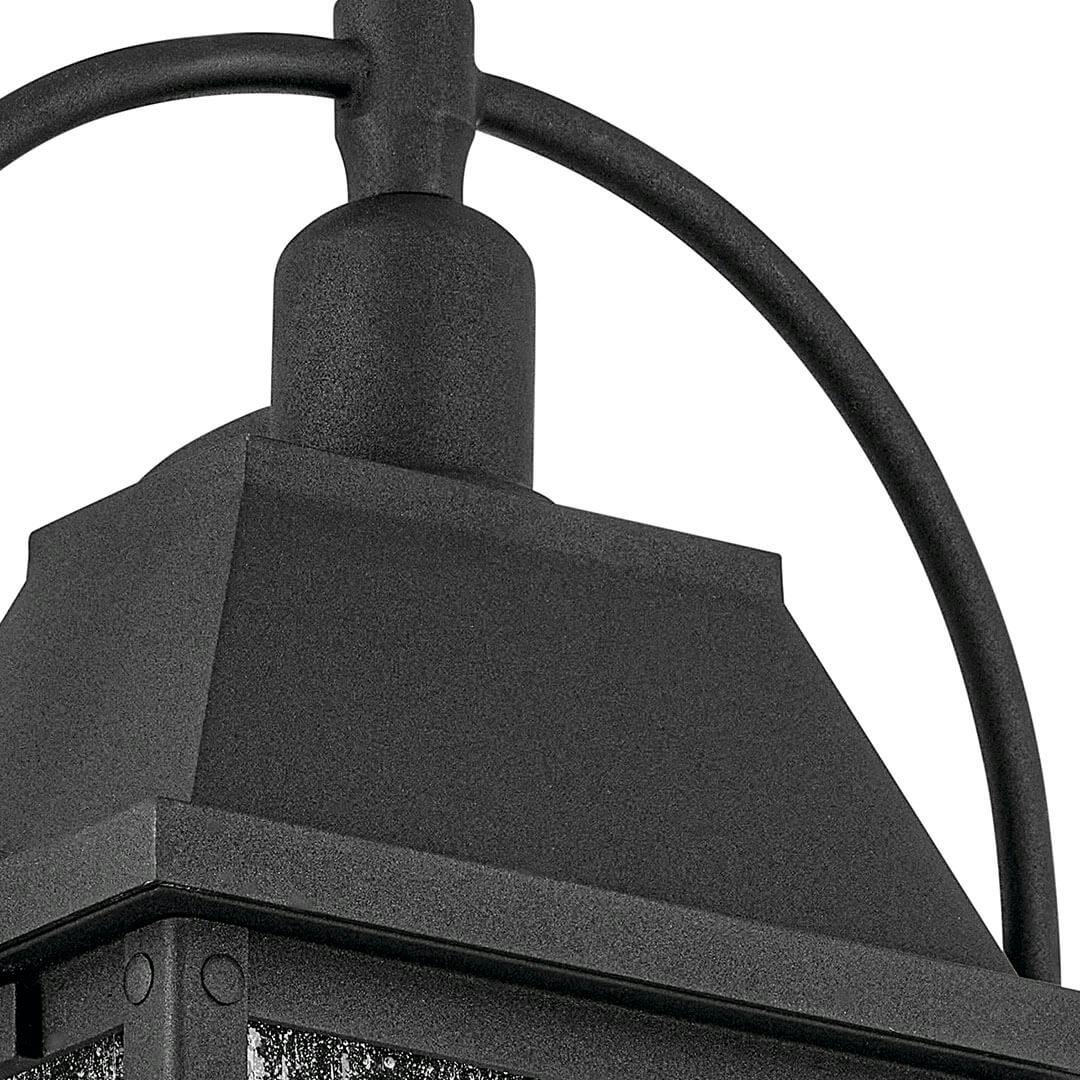 Close up view of the Harbor Row 27.25" 4-Light Outdoor Post Light in Textured Black on a white background