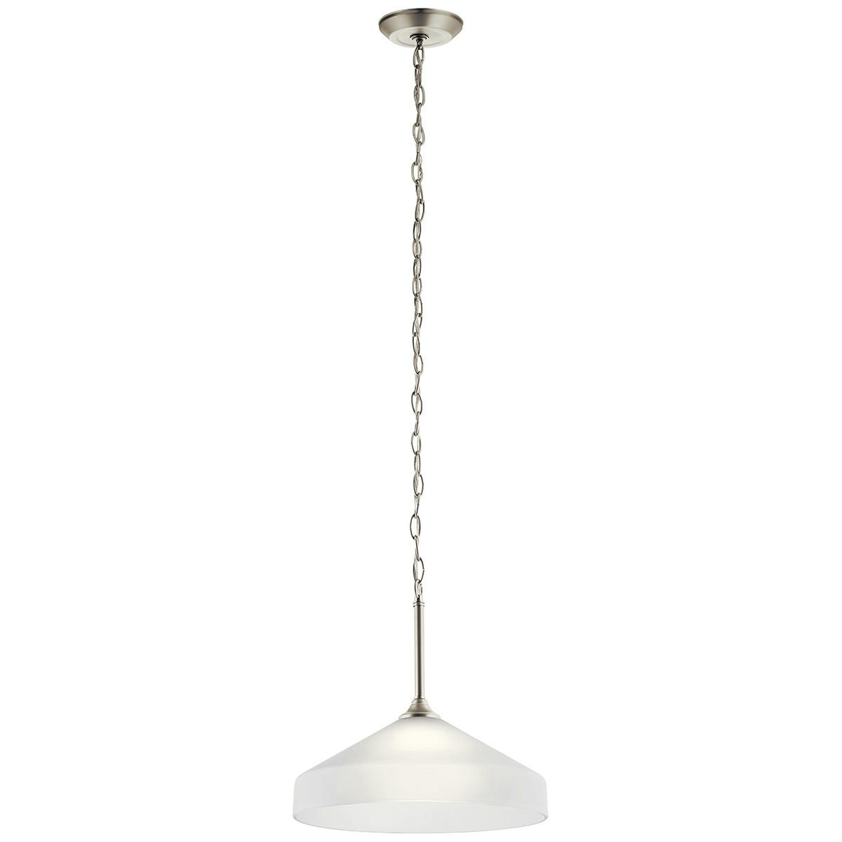 Ansonia Pendant Glass in Nickel on a white background