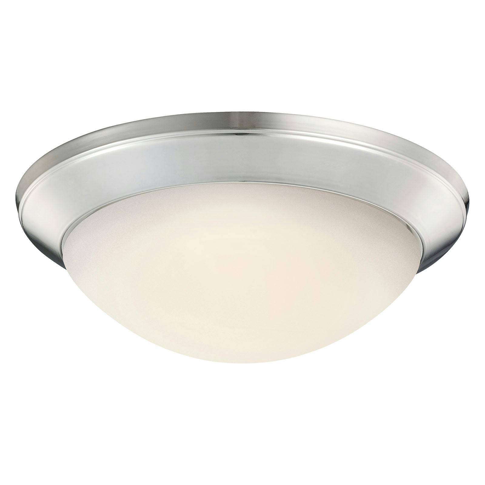 Ceiling Space 14" Flush Mount Nickel on a white background