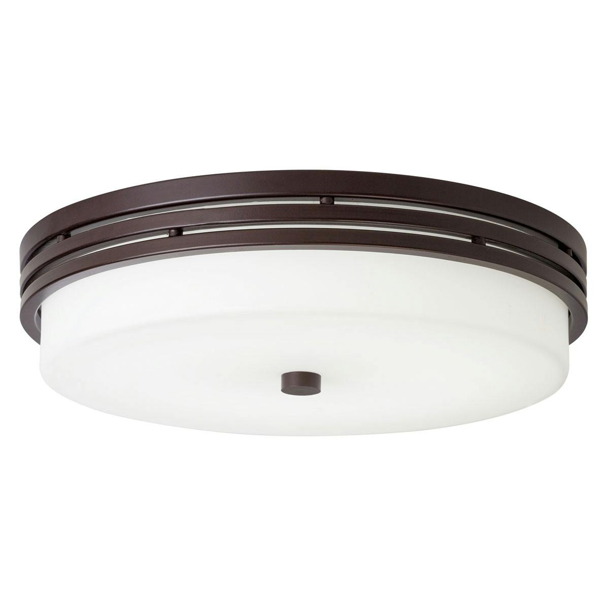 Ceiling Space 14" LED Flush Mount Bronze on a white background