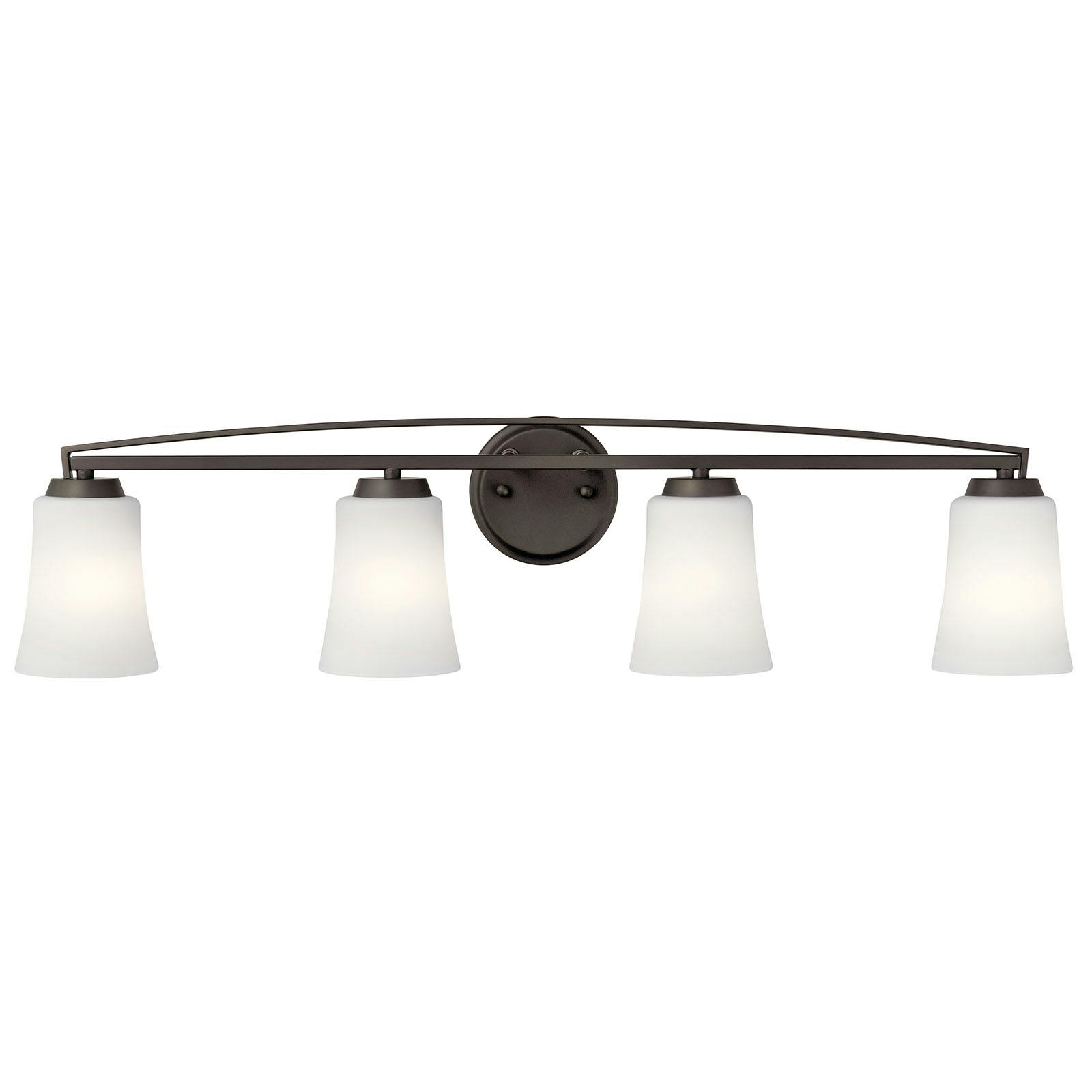 The Tao 4 Light Vanity Light Olde Bronze® facing down on a white background