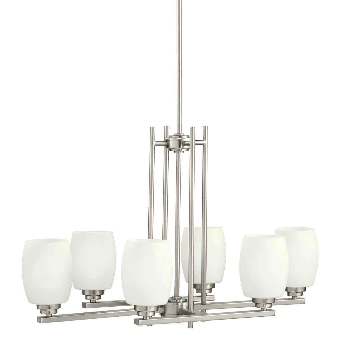 Eileen™ 6 Light Chandelier Brushed Nickel on a white background