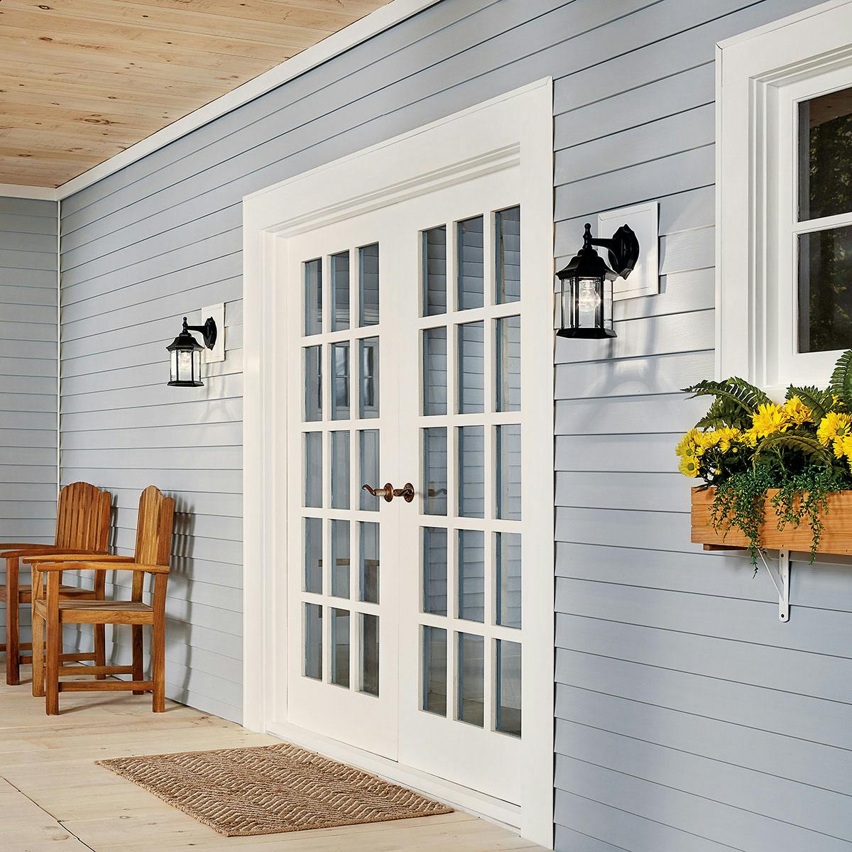 Day time Exterior image featuring Chesapeake outdoor wall light 9776BK