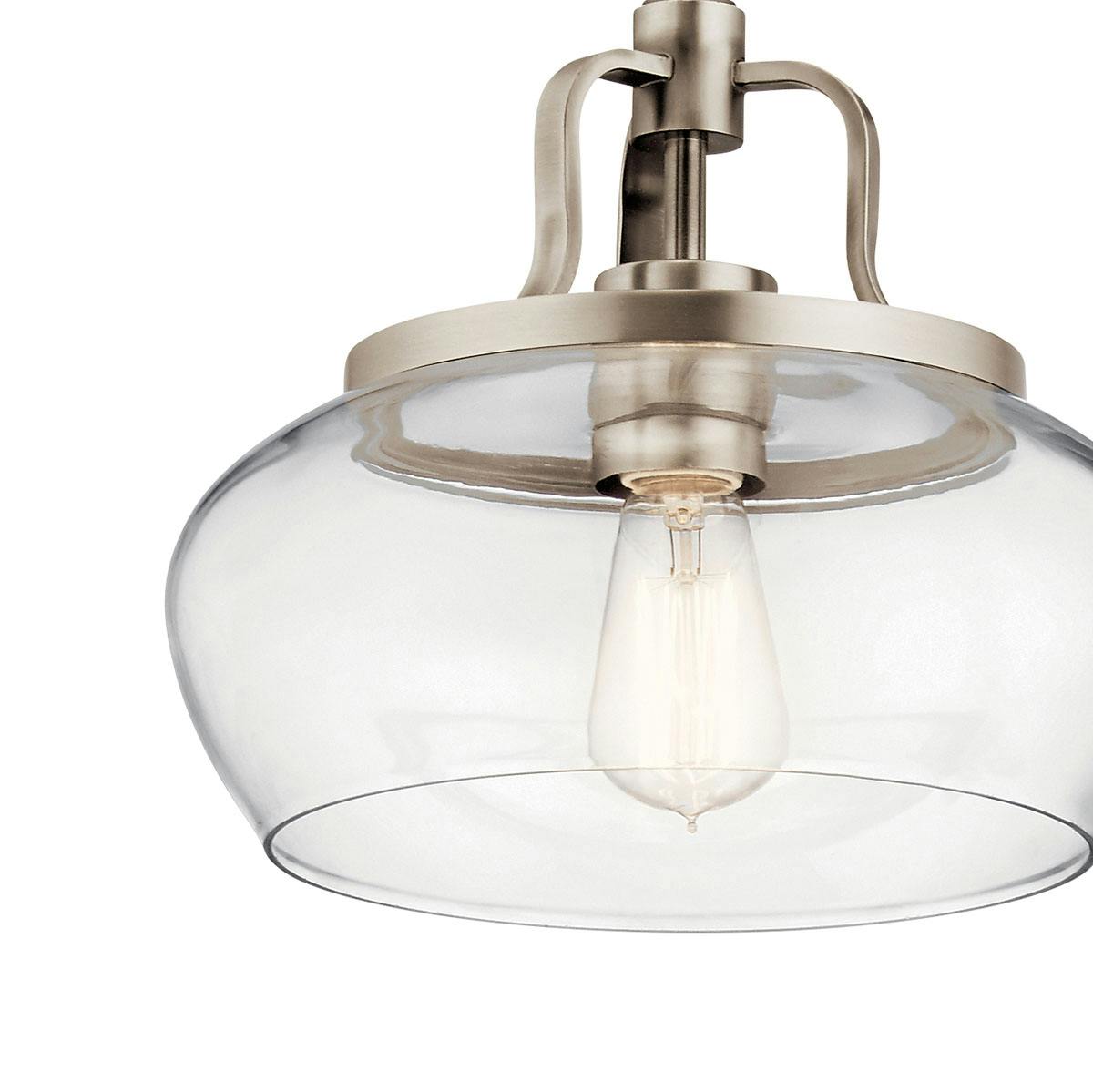 Close up view of the Davenport Convertible Pendant Pewter on a white background