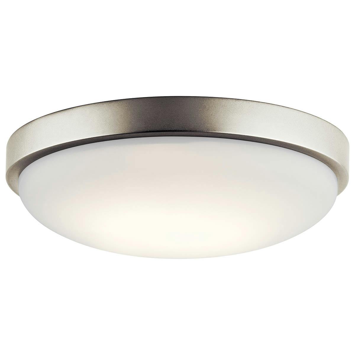 Ceiling Space 11.5" Flush Mount Nickel on a white background