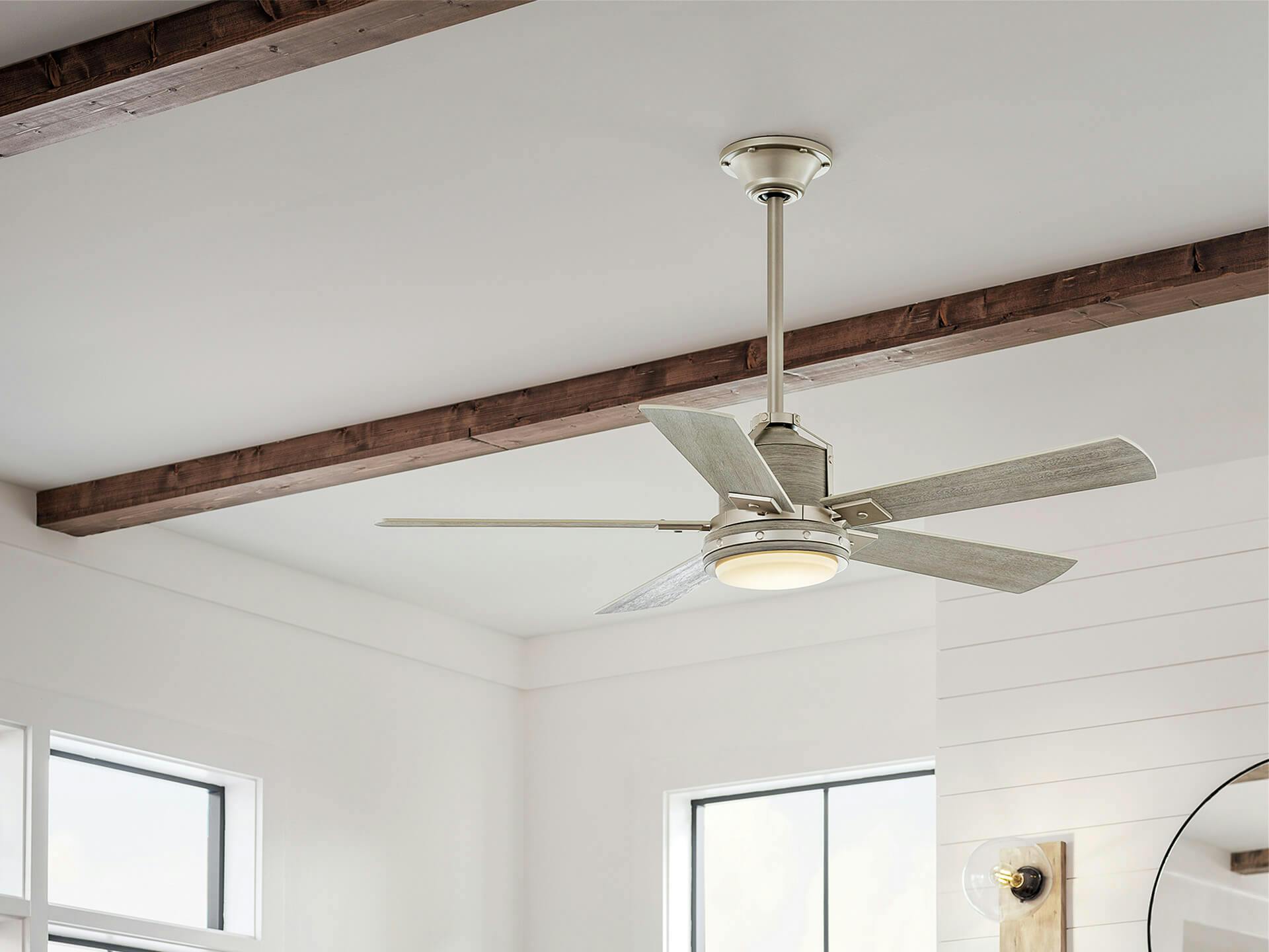 Colerne ceiling fan featured in a living room