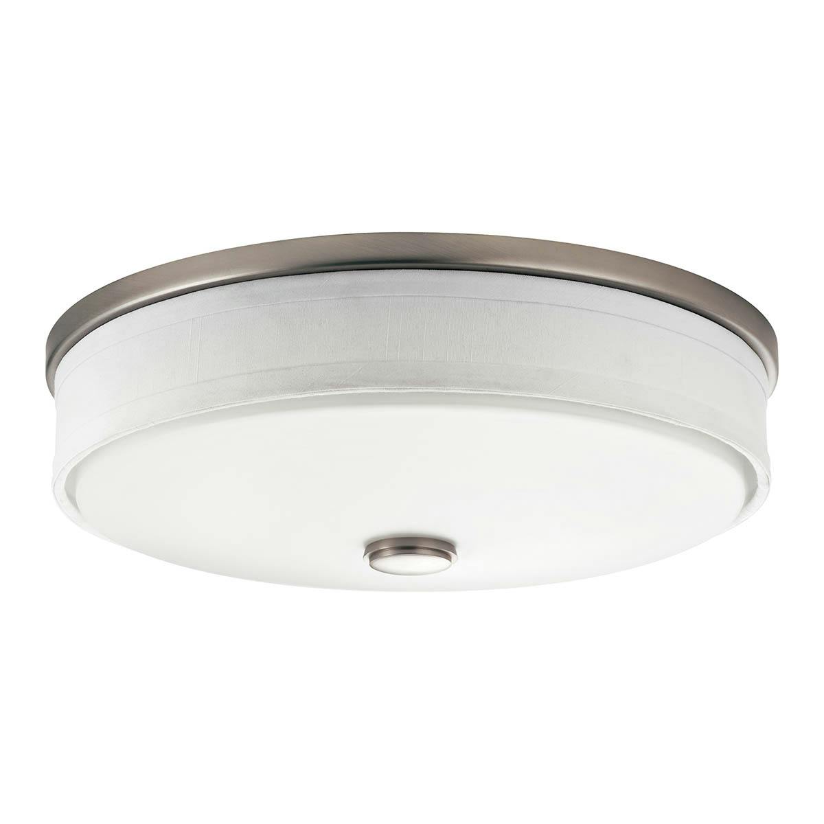 Ceiling Space 13" LED Flush Mount Nickel on a white background