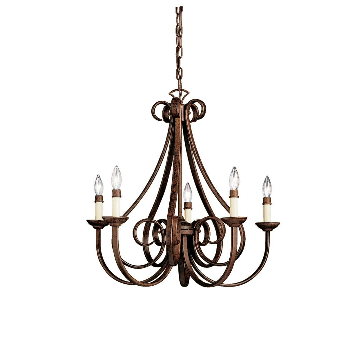 Dover™ 5 Light Chandelier Tannery Bronze™ on a white background