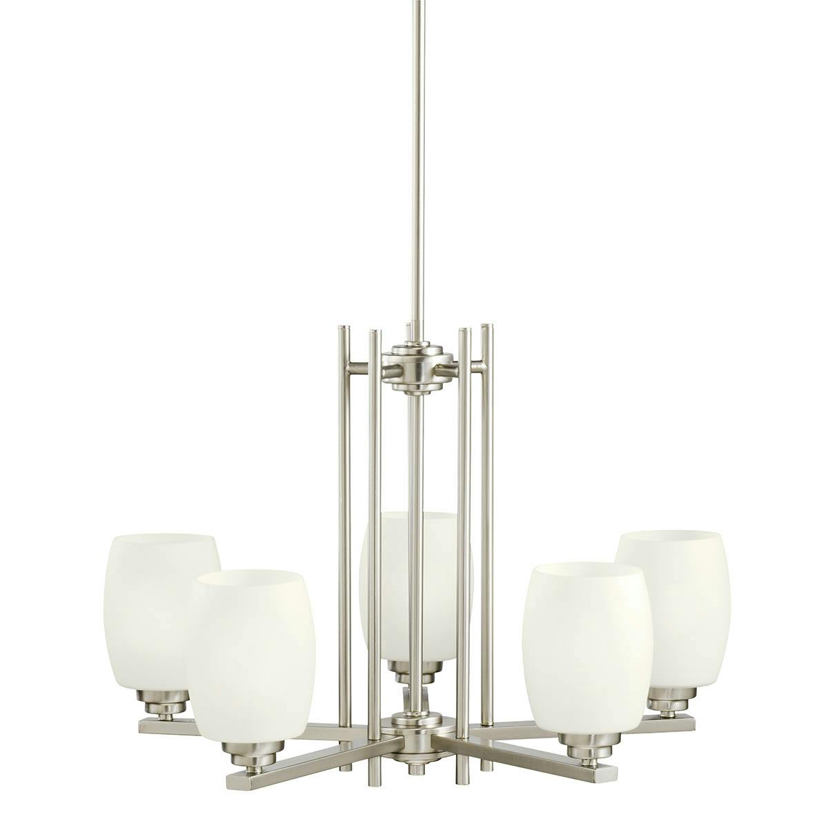 Eileen Chandelier Brushed Nickel on a white background