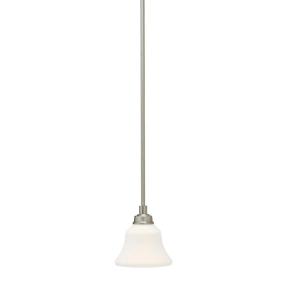 Langford™ 1 LED Bulb Mini Pendant Nickel on a white background