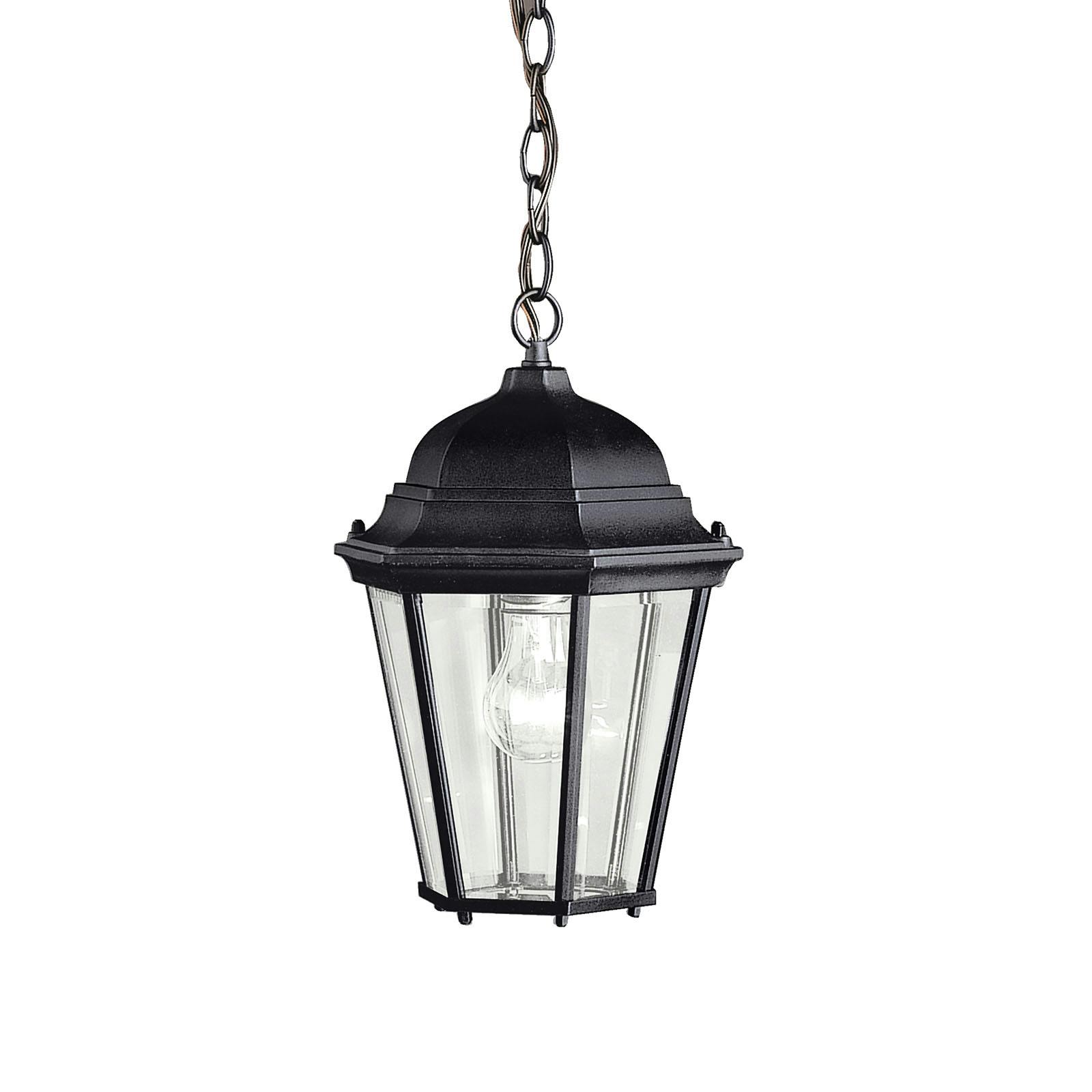 Madison 1 Light Pendant in Black on a white background