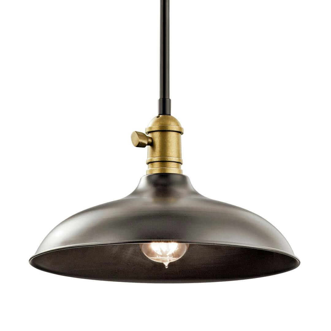 The Cobson 7.5" Convertible Pendant Bronze on a white background