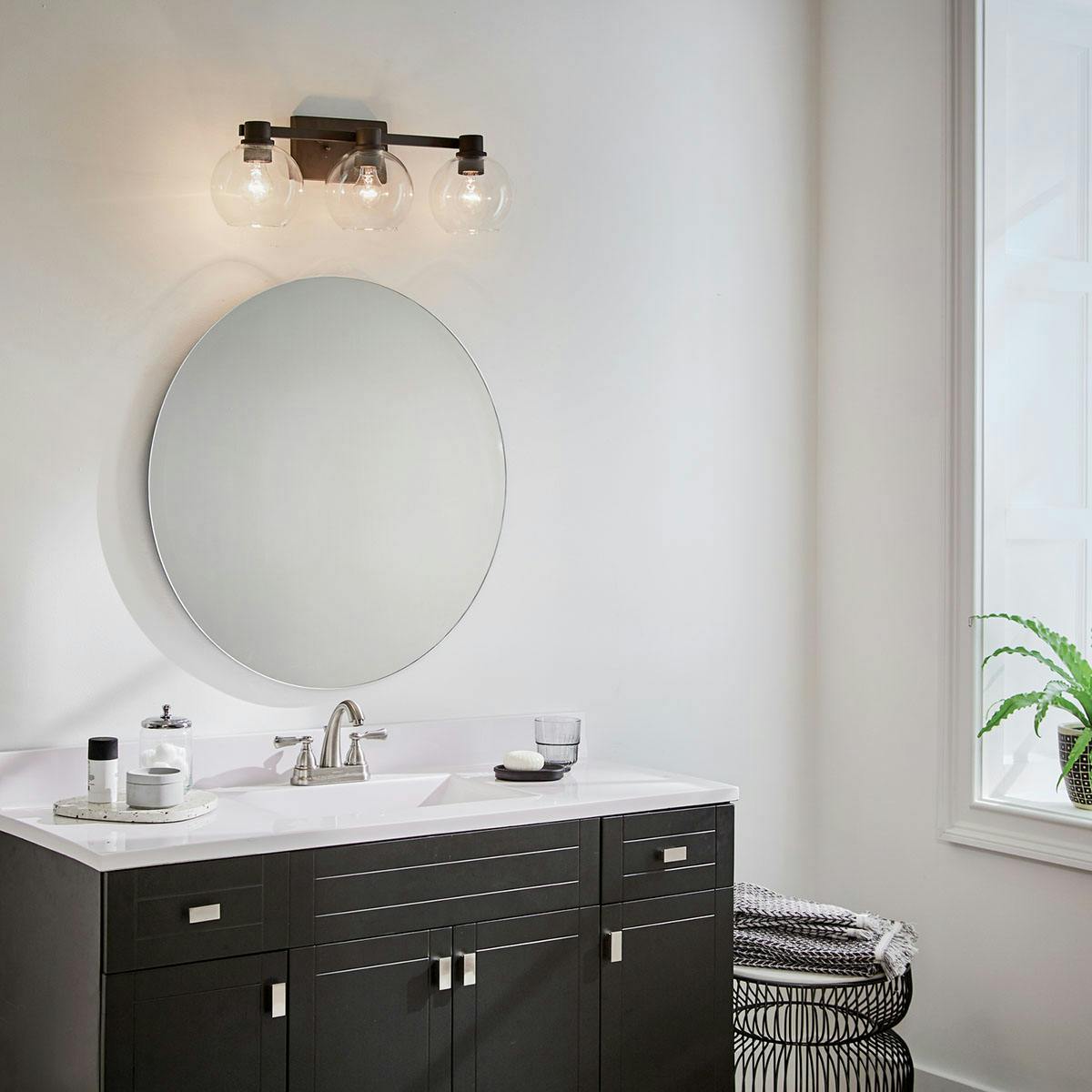 Day time Bathroom featuring Harmony vanity light 45894OZ