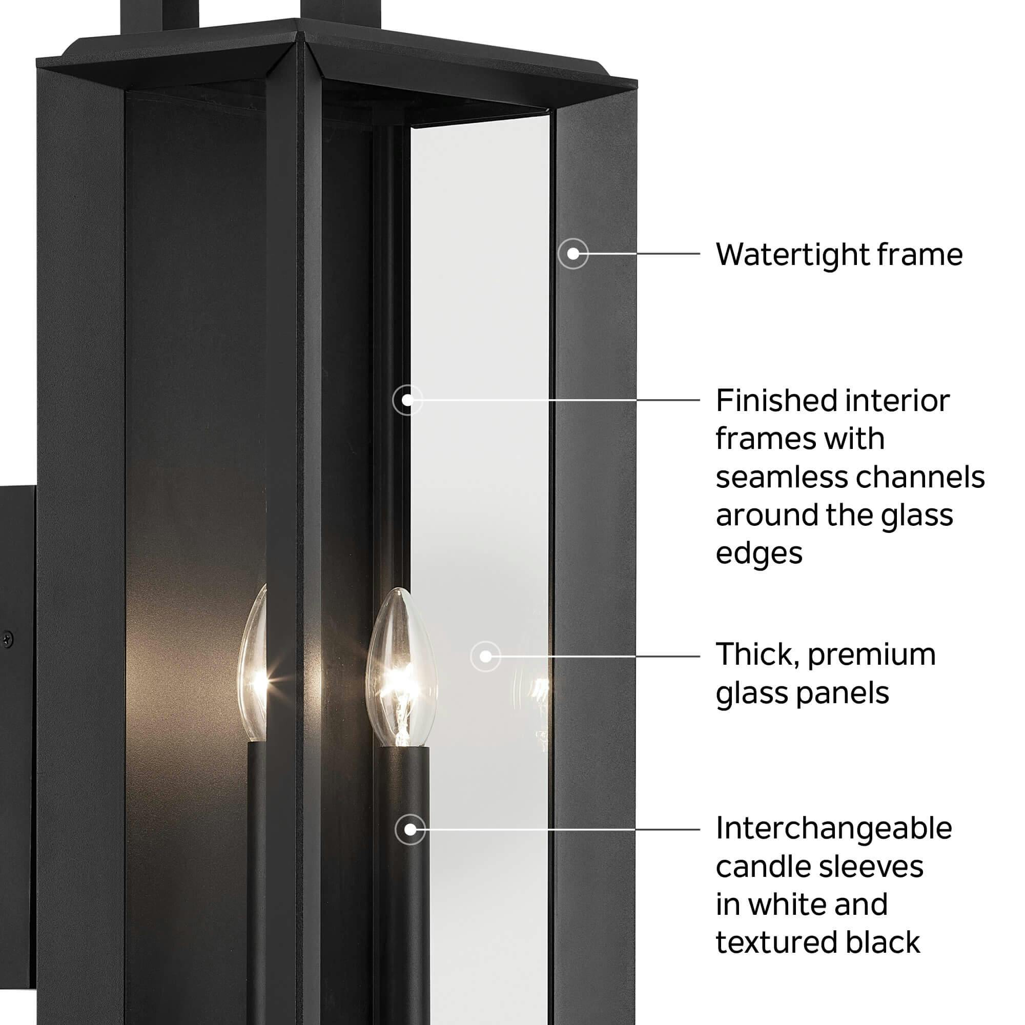 Kroft outdoor lights will callouts for product features