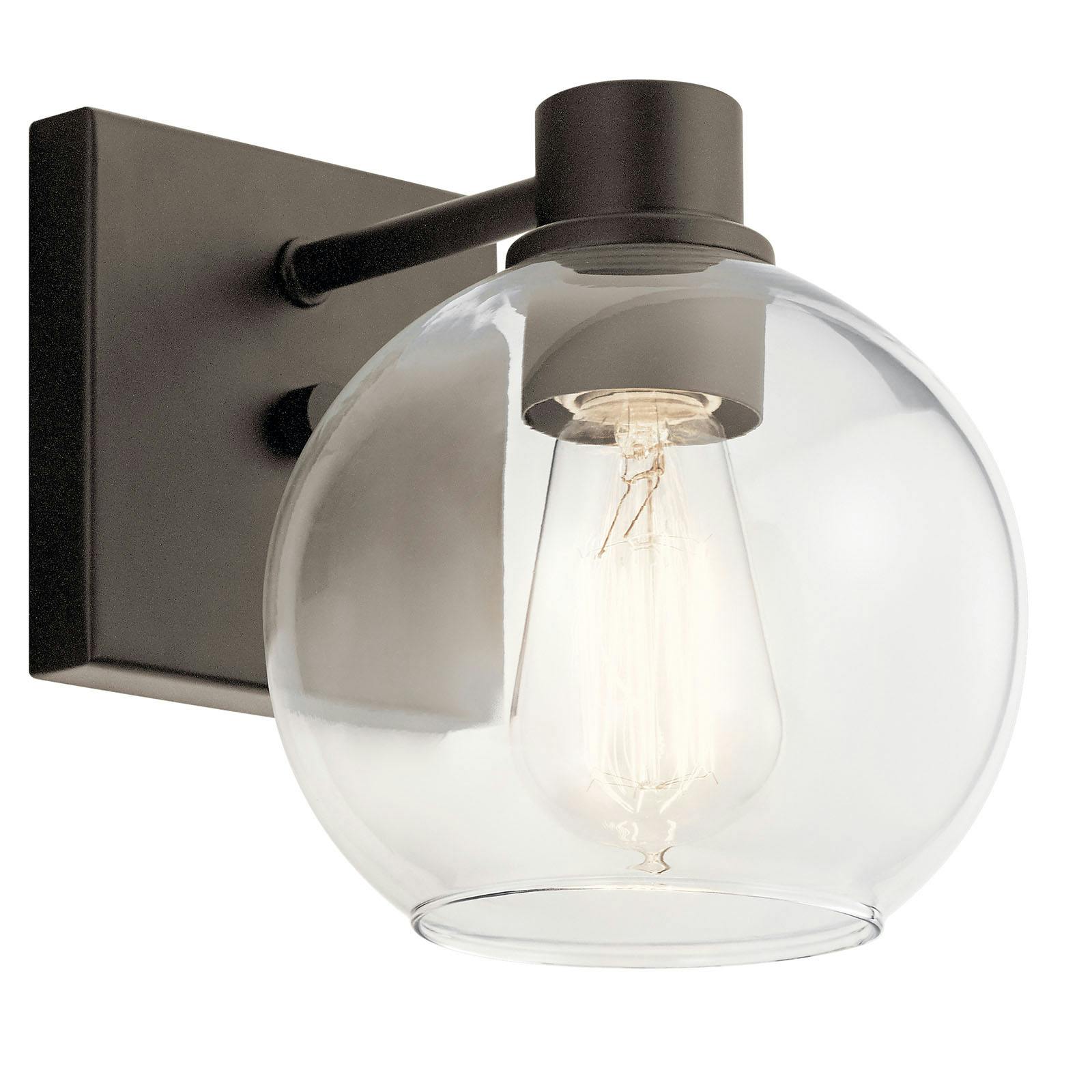 The Harmony 1 Light Wall Sconce Olde Bronze® facing down on a white background