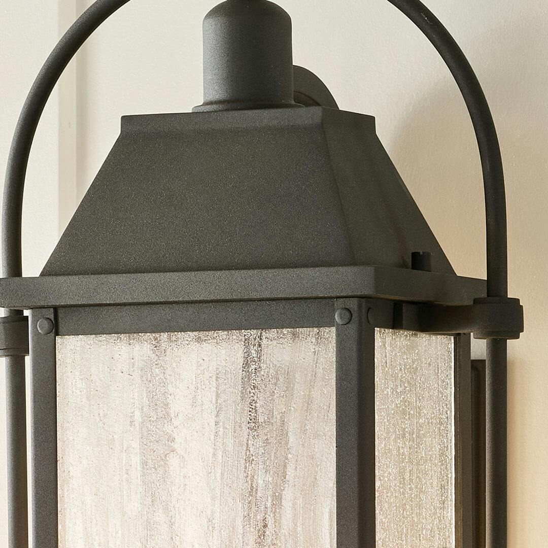 Home exterior in day light with the Harbor Row 28.75" 4-Light Outdoor Wall Light in Textured Black