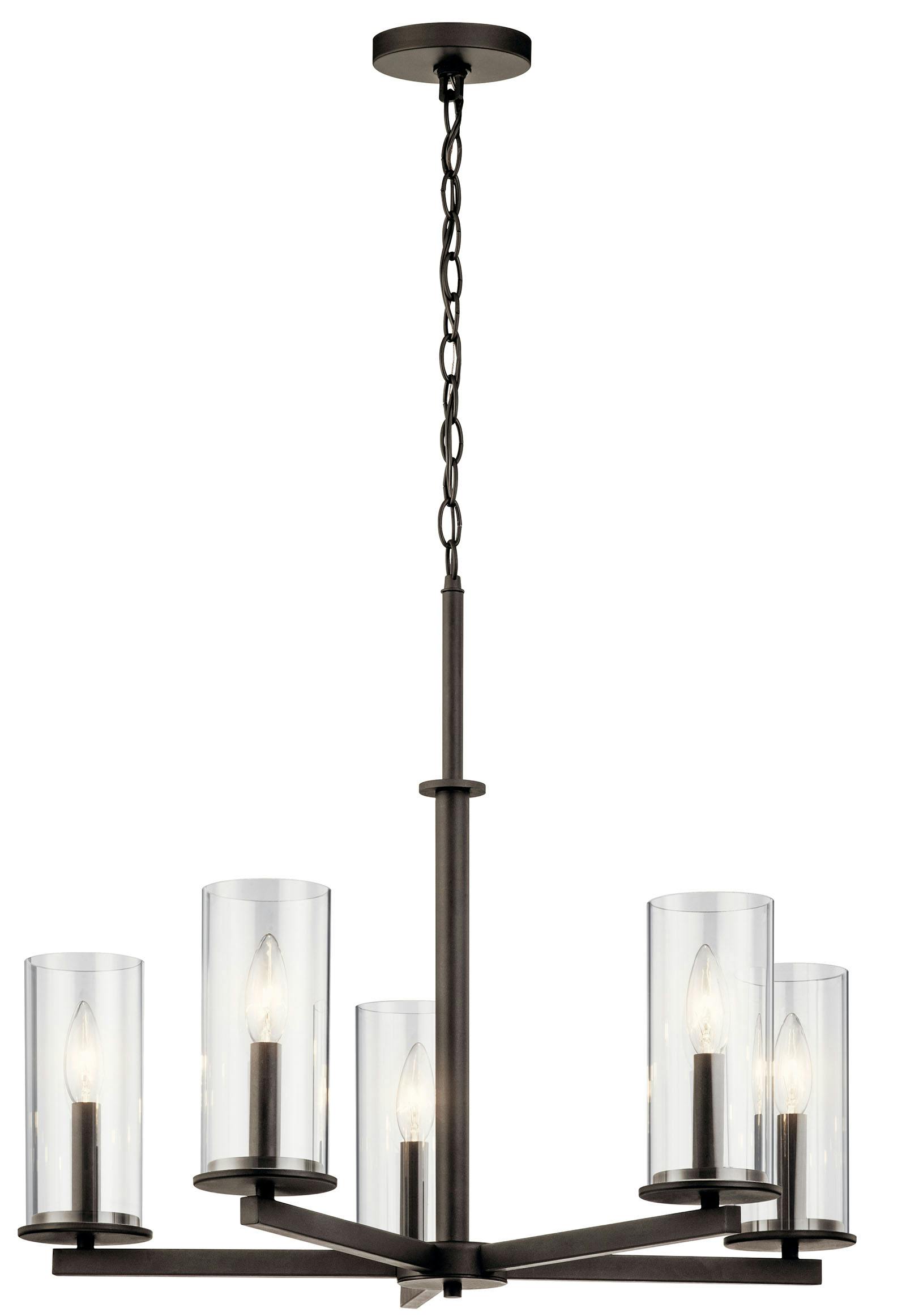 Crosby 22.25"  Chandelier Olde Bronze on a white background