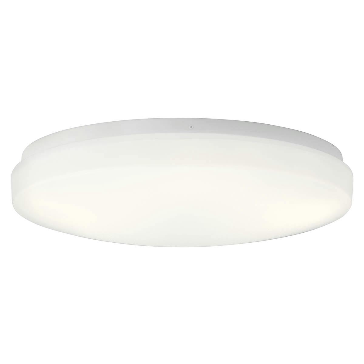 Ceiling Space White 16" LED Flush Mount on a white background