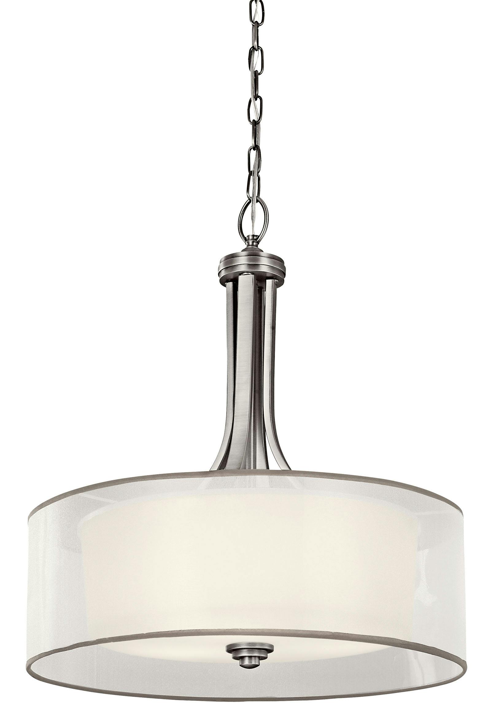 Lacey 23.5" 4 Light Pendant in Pewter on a white background