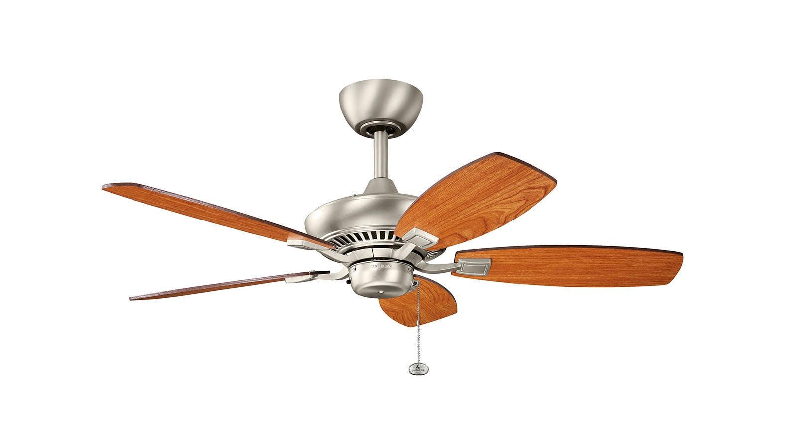 Canfield 44" Fan Brushed Nickel on a white background
