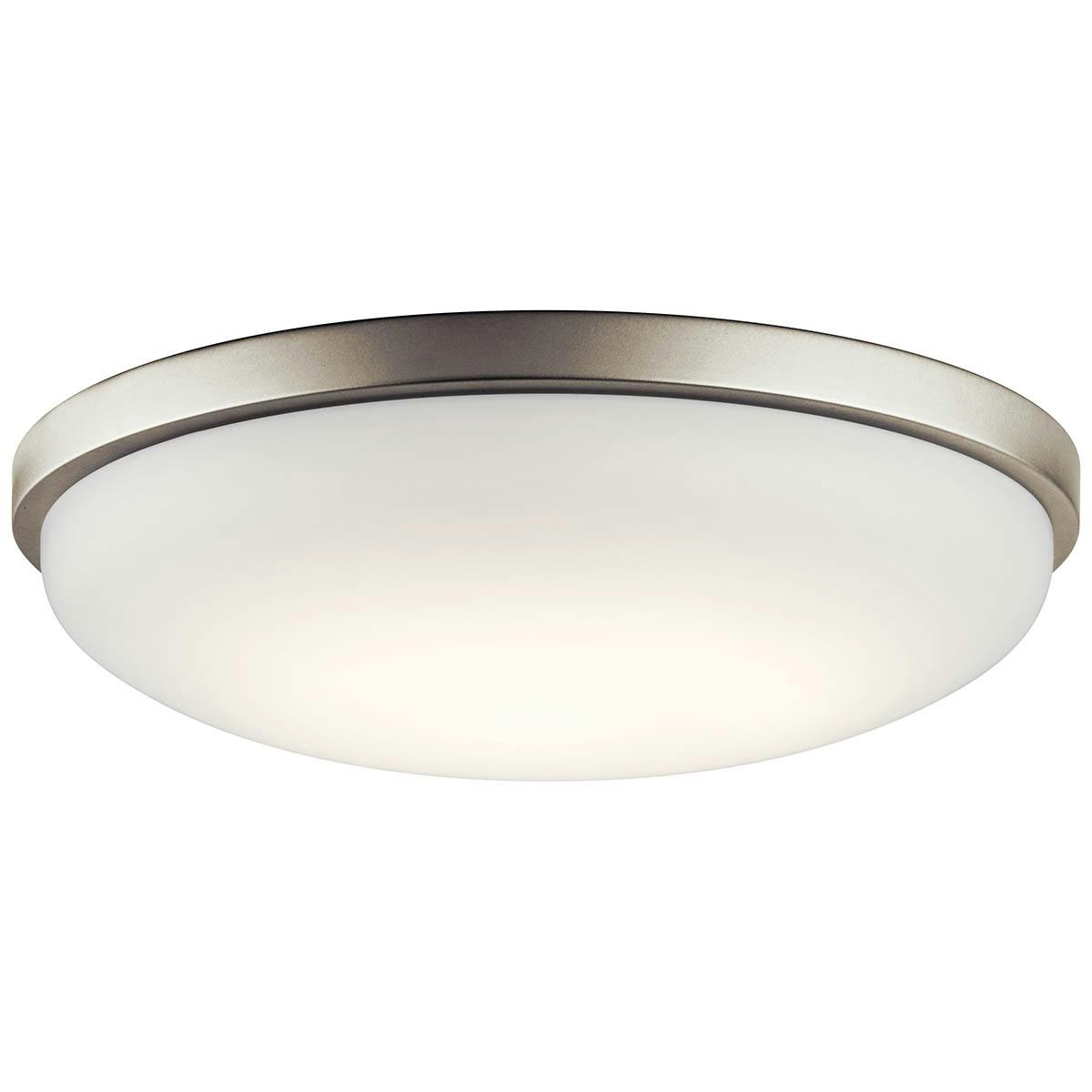 Ceiling Space 17.75" Flush Mount Nickel on a white background