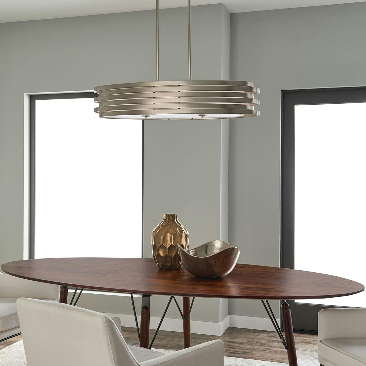 Day time dining room image featuring Roswell chandelier 43303NI