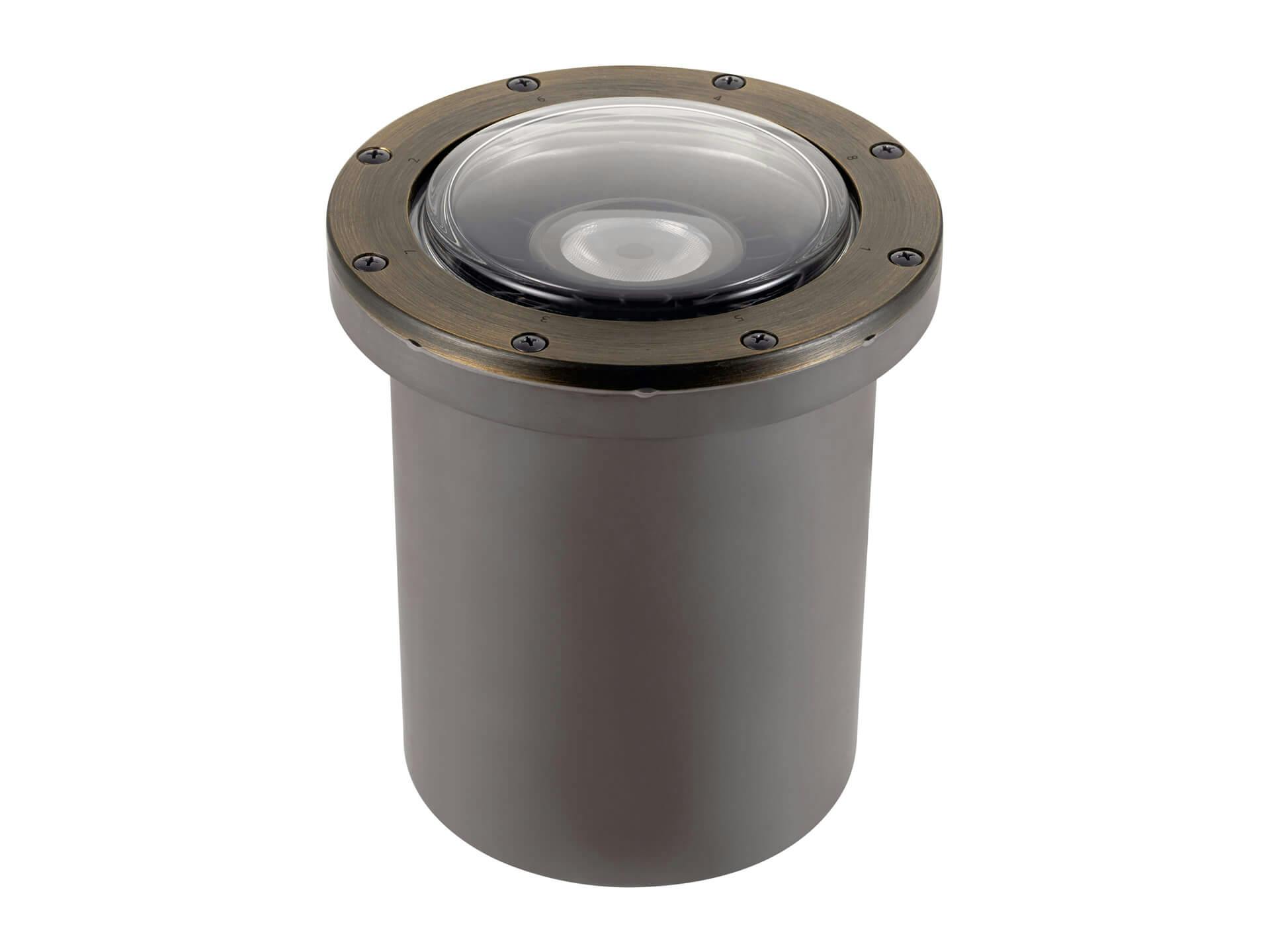 Product image of a VLO 12V LED in-ground accent light in bronze